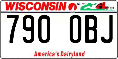 WI license plate 790OBJ