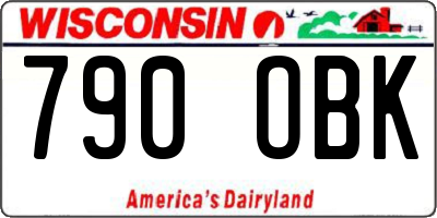 WI license plate 790OBK