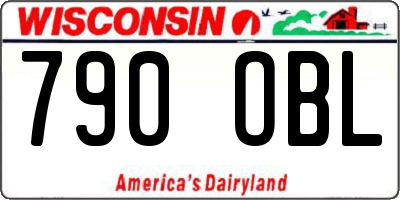 WI license plate 790OBL