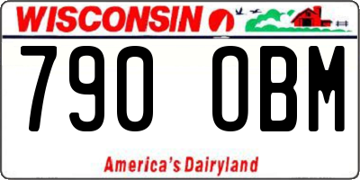 WI license plate 790OBM