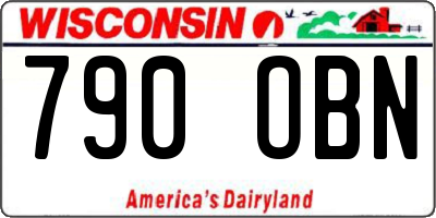 WI license plate 790OBN