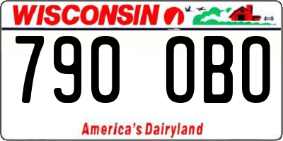 WI license plate 790OBO
