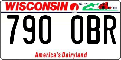 WI license plate 790OBR