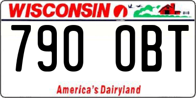 WI license plate 790OBT