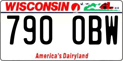WI license plate 790OBW