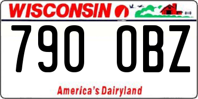 WI license plate 790OBZ