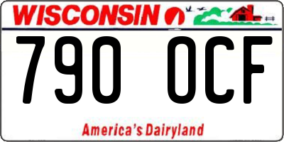 WI license plate 790OCF