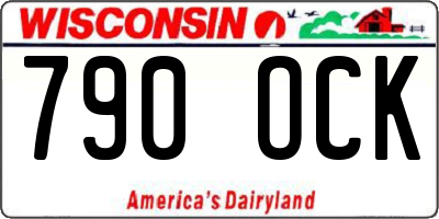 WI license plate 790OCK