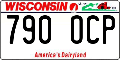 WI license plate 790OCP