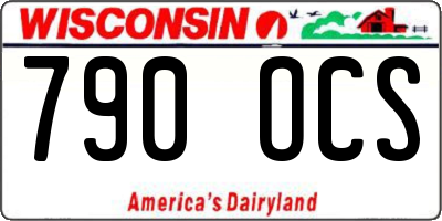 WI license plate 790OCS