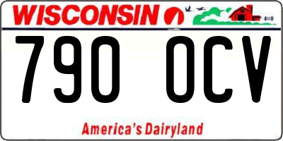 WI license plate 790OCV