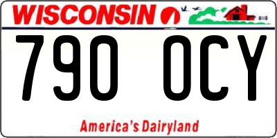 WI license plate 790OCY