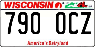WI license plate 790OCZ