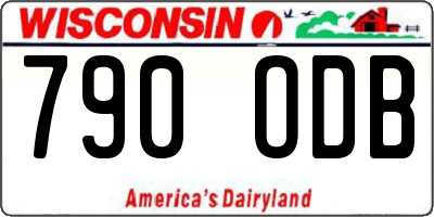 WI license plate 790ODB