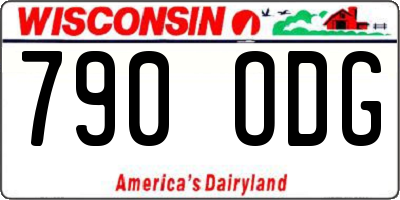 WI license plate 790ODG
