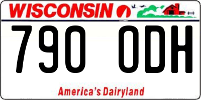 WI license plate 790ODH