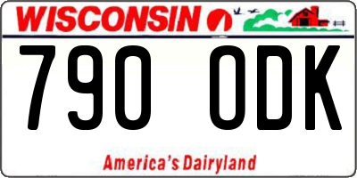 WI license plate 790ODK