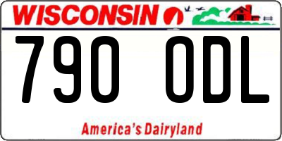 WI license plate 790ODL