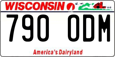 WI license plate 790ODM