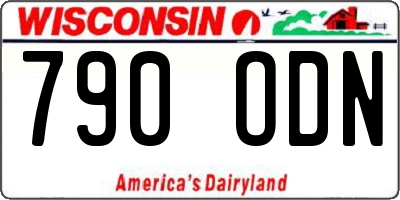 WI license plate 790ODN