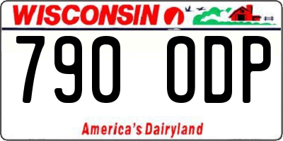 WI license plate 790ODP