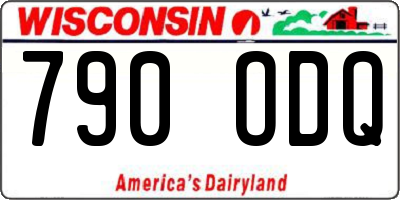 WI license plate 790ODQ