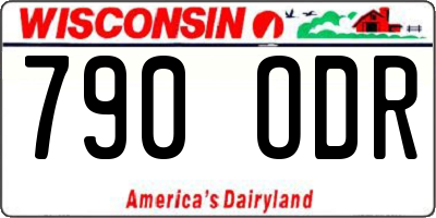 WI license plate 790ODR