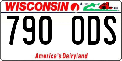 WI license plate 790ODS