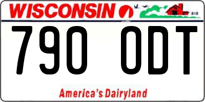 WI license plate 790ODT