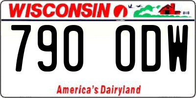 WI license plate 790ODW
