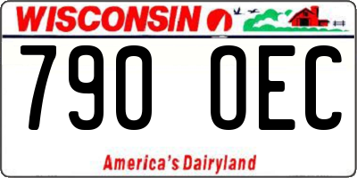 WI license plate 790OEC