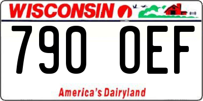 WI license plate 790OEF