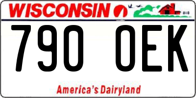WI license plate 790OEK
