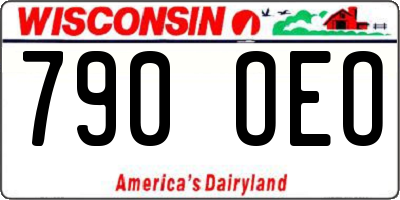WI license plate 790OEO