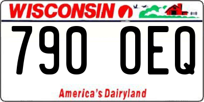 WI license plate 790OEQ