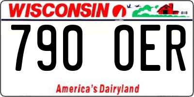 WI license plate 790OER