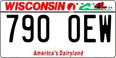 WI license plate 790OEW