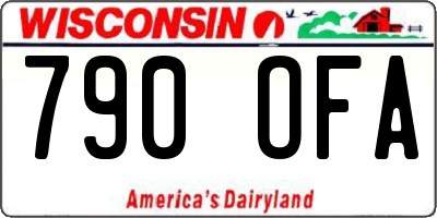 WI license plate 790OFA