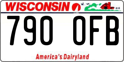 WI license plate 790OFB