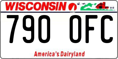 WI license plate 790OFC