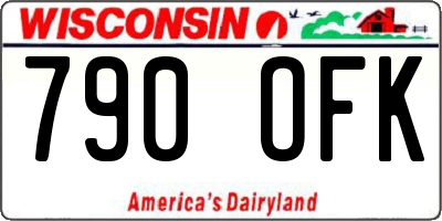 WI license plate 790OFK