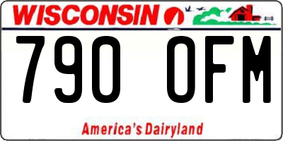 WI license plate 790OFM