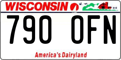 WI license plate 790OFN