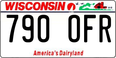WI license plate 790OFR