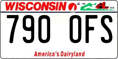 WI license plate 790OFS