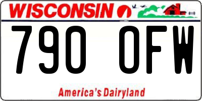 WI license plate 790OFW