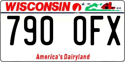 WI license plate 790OFX