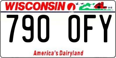 WI license plate 790OFY