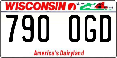 WI license plate 790OGD