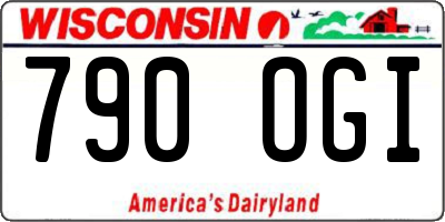 WI license plate 790OGI